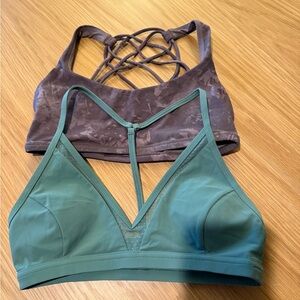 lululemon athletica Green and Gray Bralette Duo